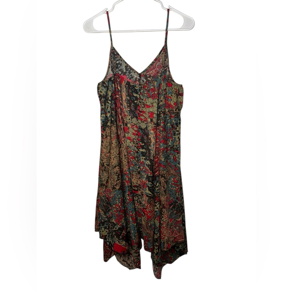 SHEIN Red and Black Asymmetrical Sundress Summer Dress 0XL Plus Size - Picture 3 of 7